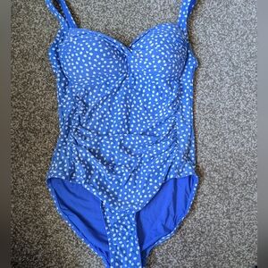 Blue Polka Dot Swimsuit - Niptuck Swim Size 10